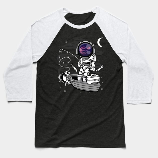 Astronaut Fishing Evergrow EGC Coin To The Moon Crypto Token Cryptocurrency Blockchain Wallet Birthday Gift For Men Women Kids Baseball T-Shirt by Thingking About